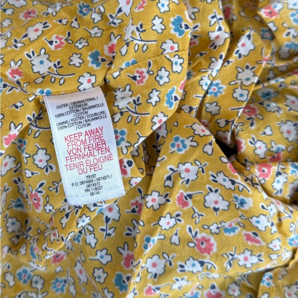 Baby Boden Elephant Appliqué Grey Corduroy‎ Jumper Dress Yellow Lining 12-18 mo